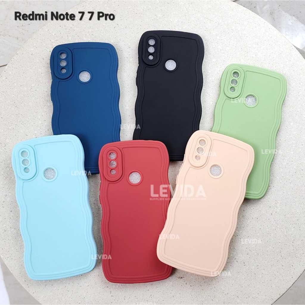 Redmi Note 7 Redmi Note 8 Redmi Note 9 Case Gelombang / Case Wavy Slide Case Macaron Redmi Note 7 Re