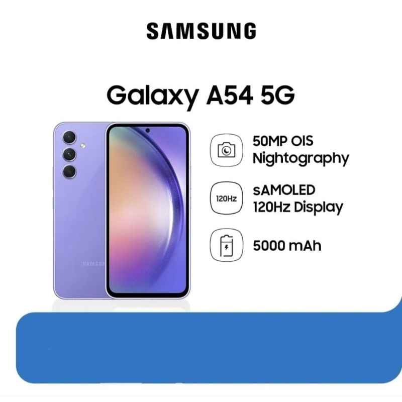 Samsung A54 5G 8/256gb ram 8gb 256gb baru new garansi resmi indonesia original