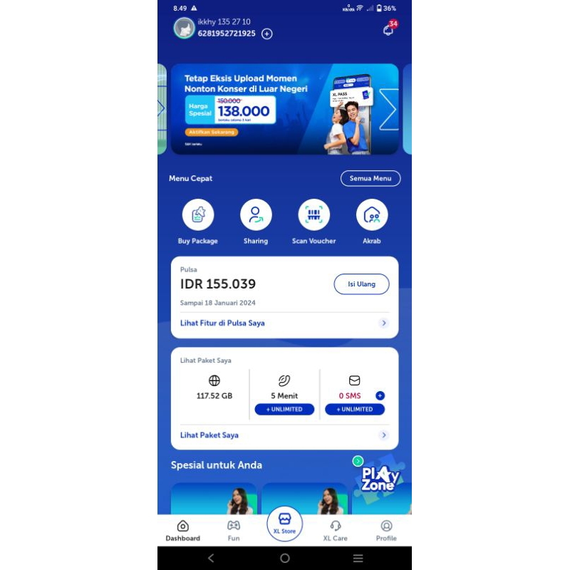 kartu perdana xl + paket akrab xxl+combo flex xxxl