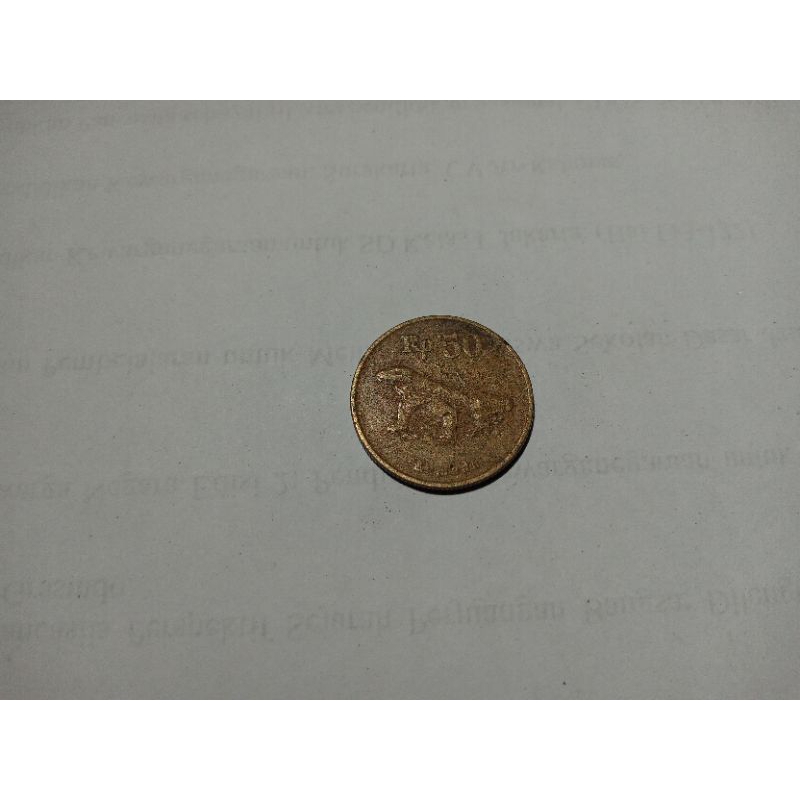 uang koin 50 rupiah kuno