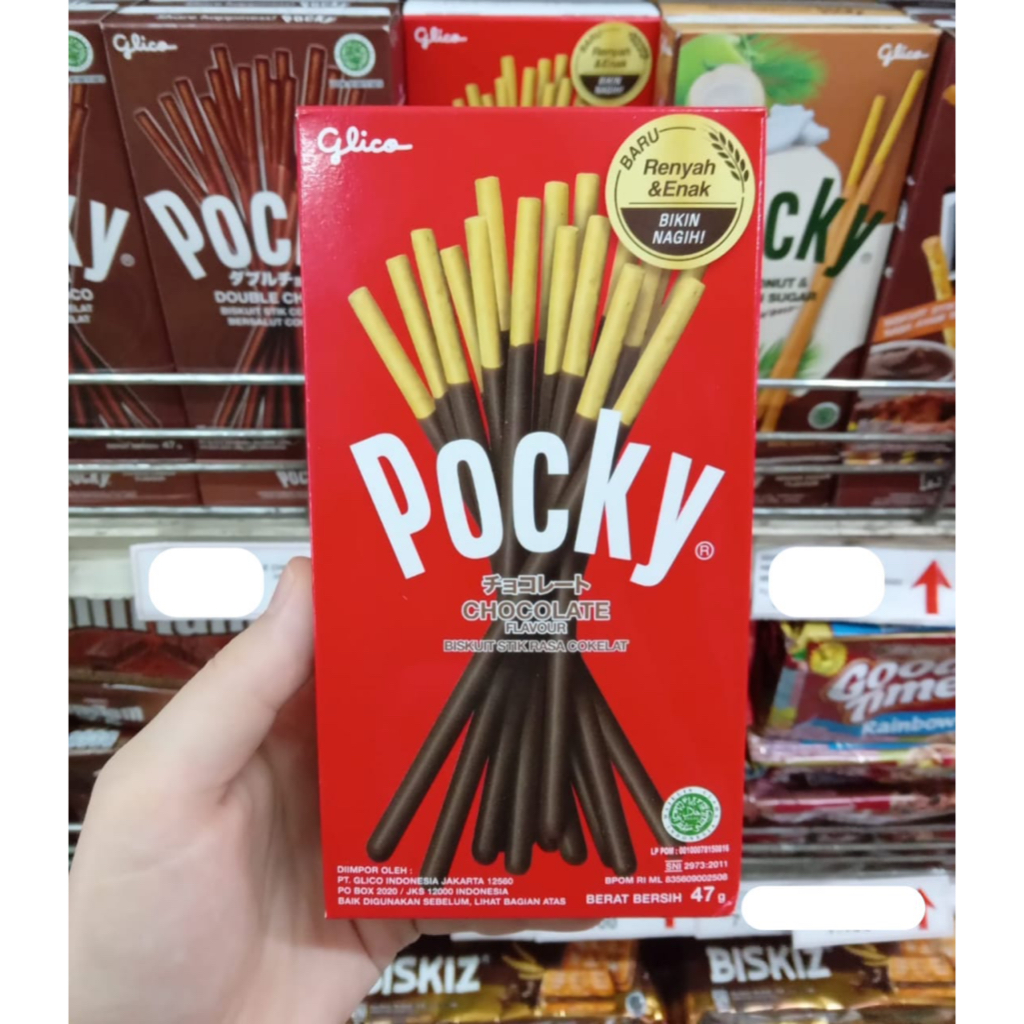 

ALL VARIAN GLICO POCKY 47g / CHOCOLATE / DOUBLE CHOCO / COOKIES N CREAM / CHOCO BANANA / MATCHA GREEN TEA / STRAWBERRY / ALMOND