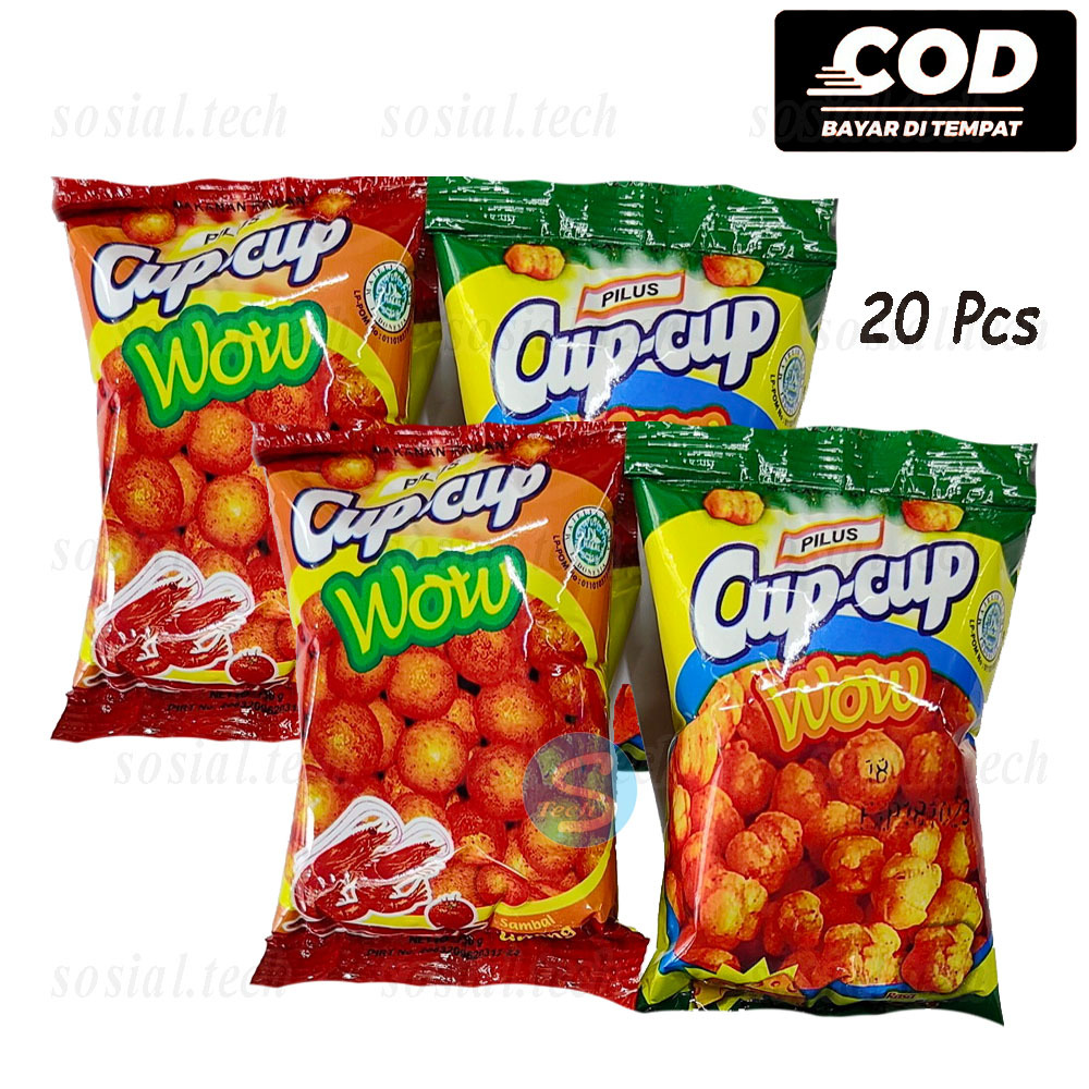 

Cup Cup WOW Pilus Jadul Cemilan CupCup Udang Dan Keju 20 Pcs