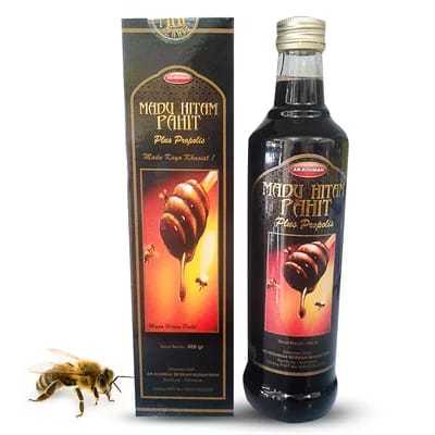 

MADU HITAM PAHIT plus Propolis 470gr | MADU PAHIT AR ROHMAH | MADU HITAM MURAH TERLARIS