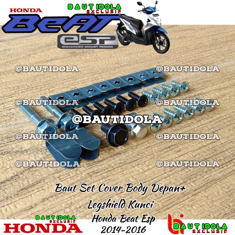 Baut Set Cover Body Depan+Legshield Kunci Honda Beat Esp 2014-2015
