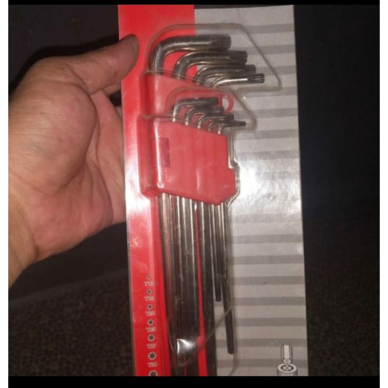 kunci L set soligen 9 pcs size soligen