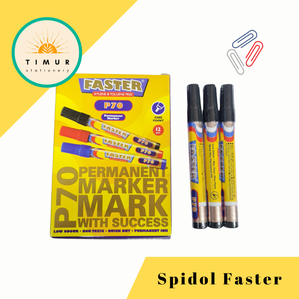 

Spidol Permanen Murah Faster Hitam per Lusin