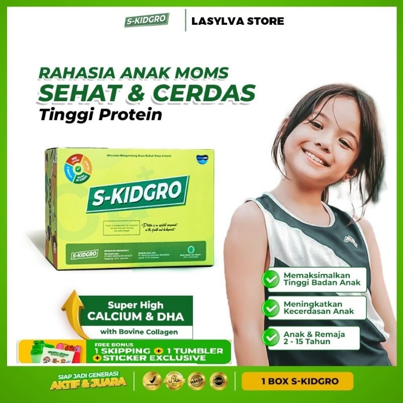 

Susu Tinggi kalsium Peninggi Badan Untuk Anak S-KIDGRO 1BOX ISI 10 SACHET