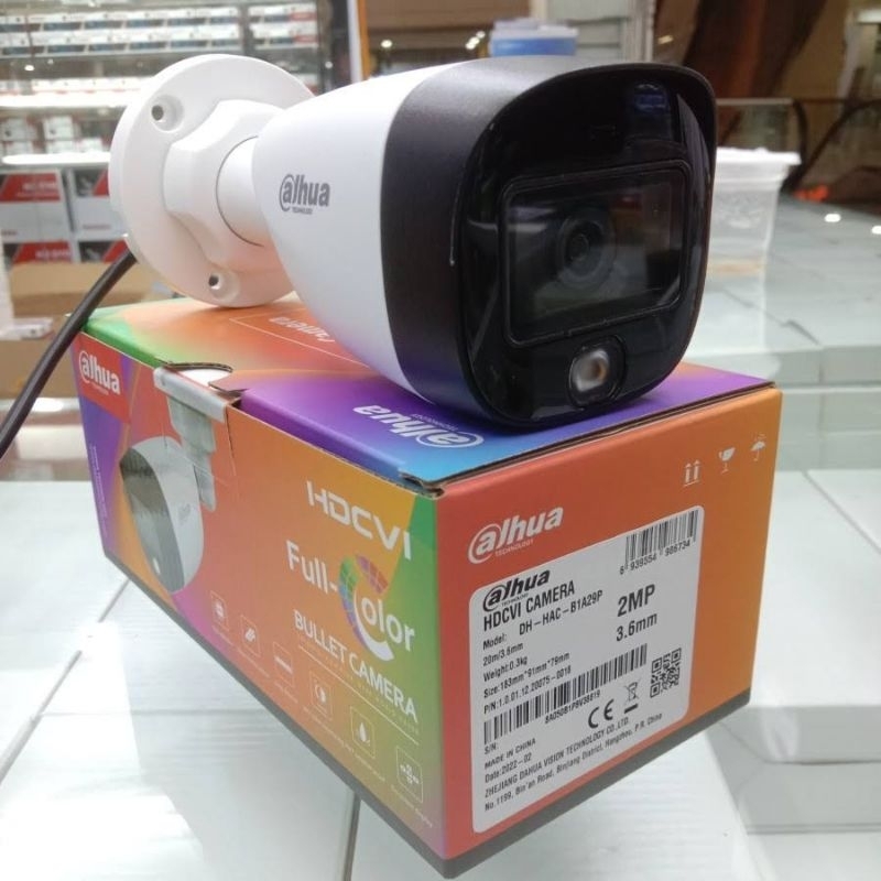 DH-HAC-B1A29P KAMERA CCTV OUTDOOR DAHUA 2MP FULL COLOR MALAM WARNA CCTV OUTDOOR 2MP DAHUA COLORVU FU