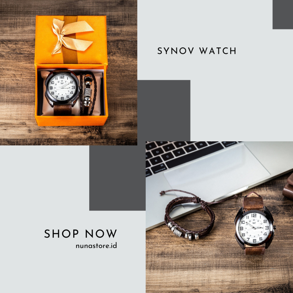 [GRATIS GELANG] JAM TANGAN SYNOV / JAM TANGAN PRIA IMPORT