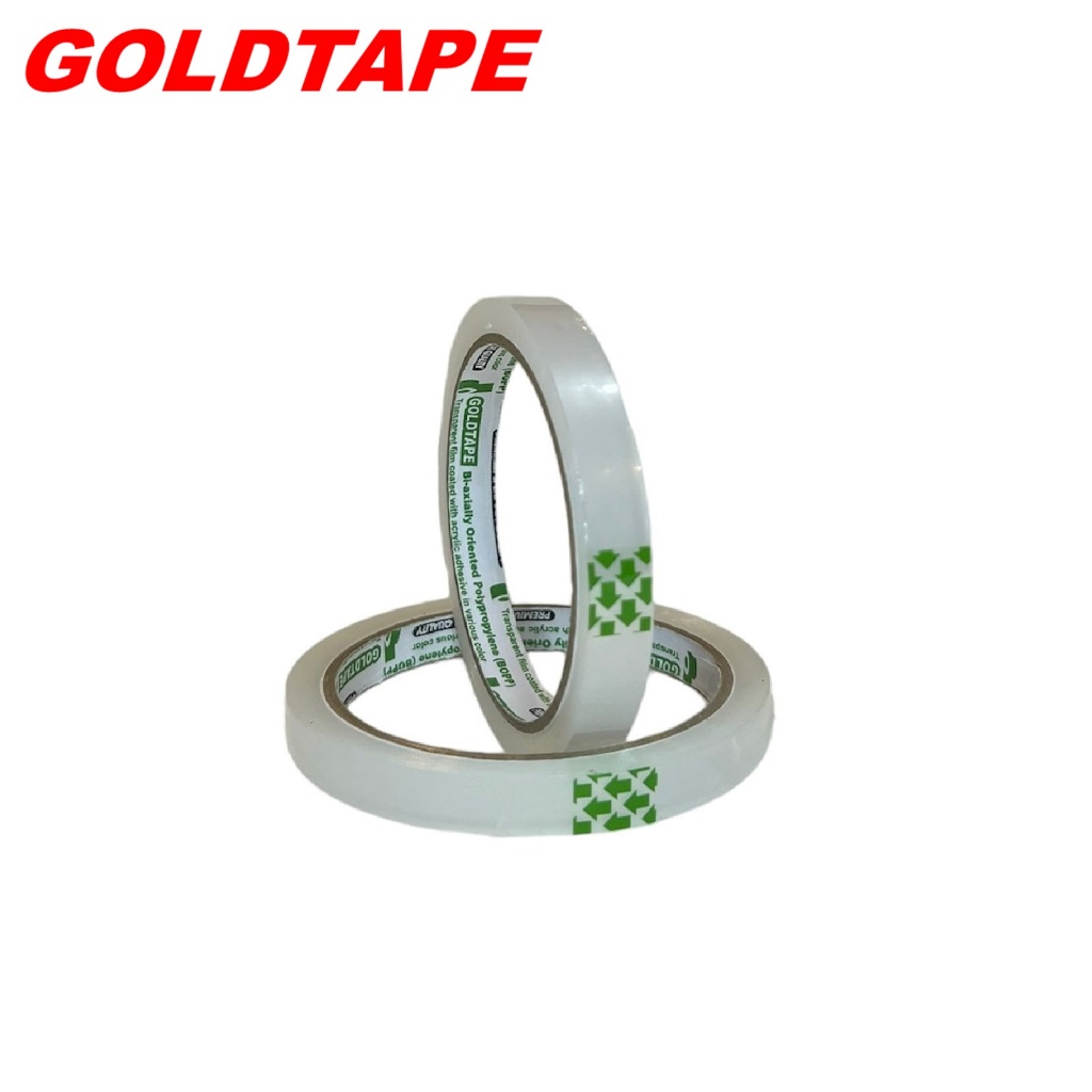 

Isolasi / Selotip / Lakban 1/2 Inc (12 mm x 72 Yard) Goldtape Core Hijau