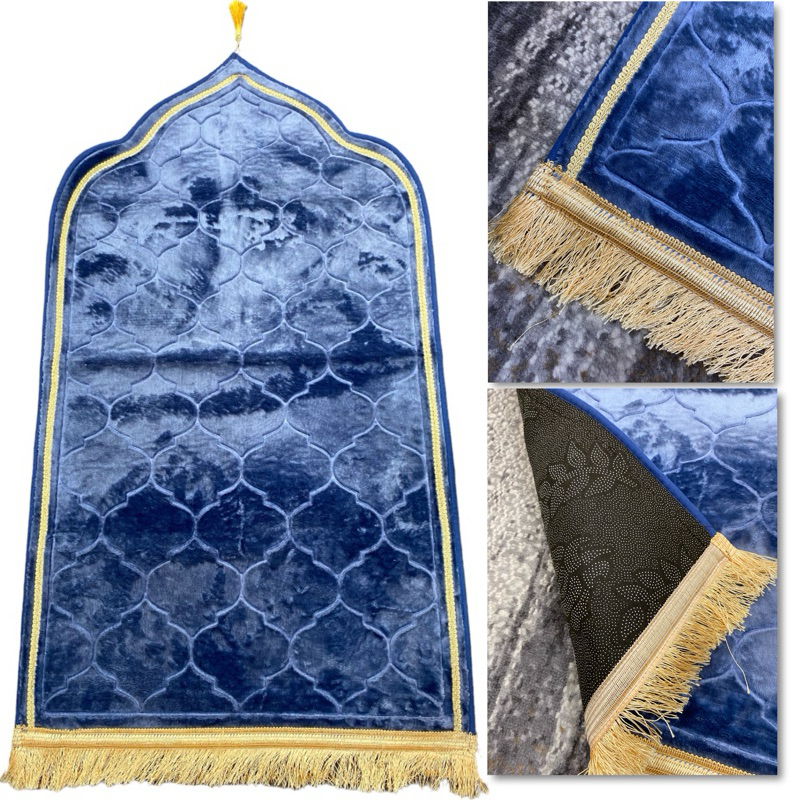 SAJADAH TURKEY MURAH BANGET MOTIF KERUCUT POLOS RUMBAI TEBAL BUSA