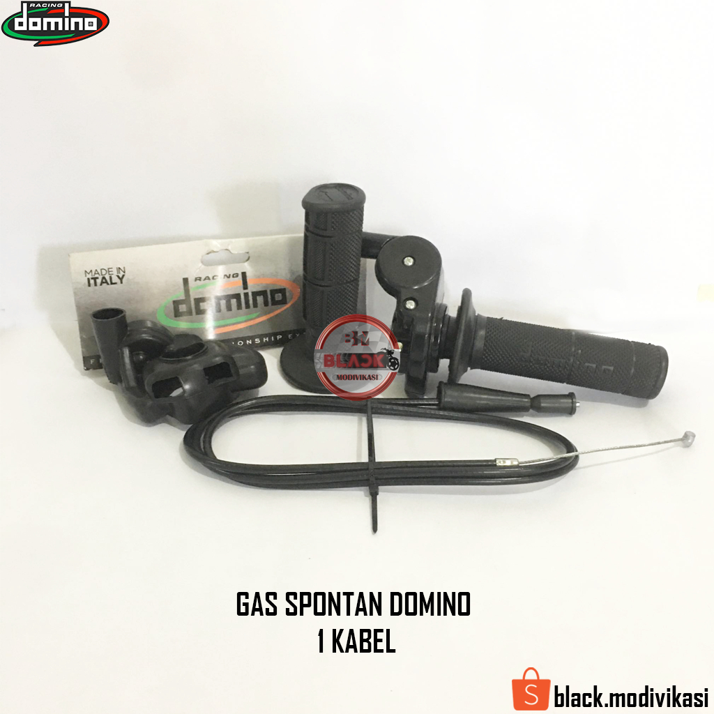 Gas Spontan Domino Racing Bearing 1 Kabel / Gas Kontan Motor 1 Kabel + Handgrip 1 set All Motor Karb