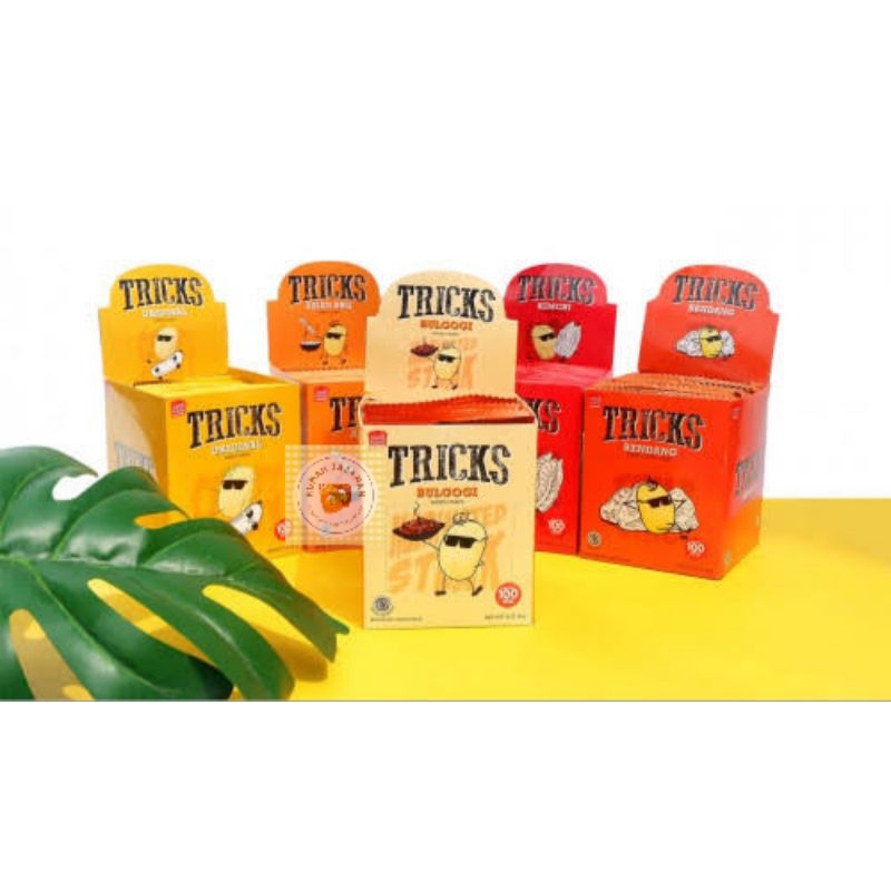 

Tricks Potato Baked Chips Biskuit Kentang All Varian Rasa Original / Rendang / Kimchi / Bulgogi / Cheese Ramyeon