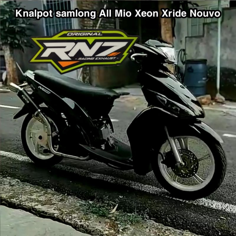 Knalpot Samlong Rn7 Mio Xeon Nouvo  Xride inlet 38mm Real Picture
