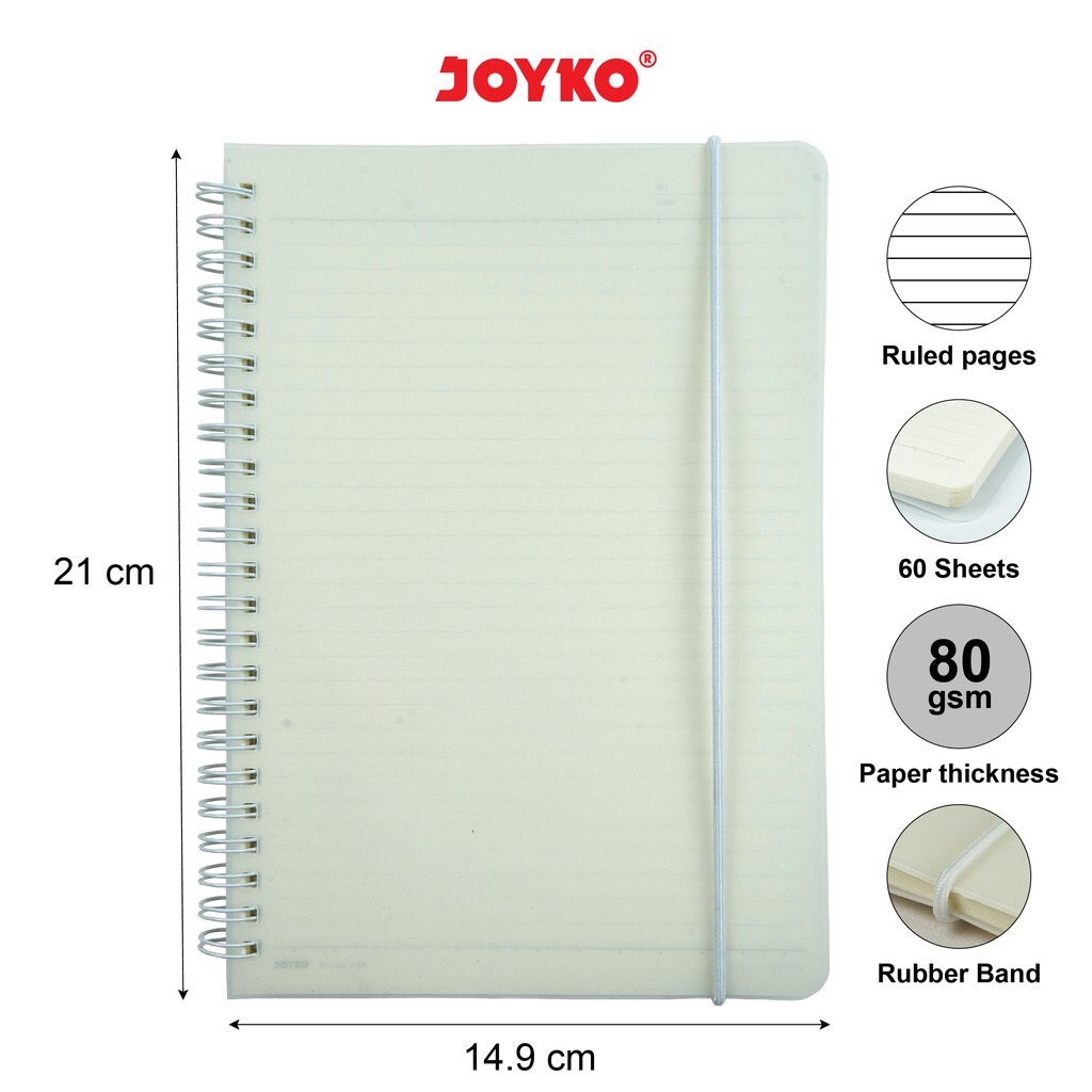 

JOYKO NOTEBOOK A5 NB-700 RULED (2056) / NOTEBOOK DIARY AGENDA / BUKU CATATAN BUKU SPIRAL A5 / BUKU TULIS GARIS