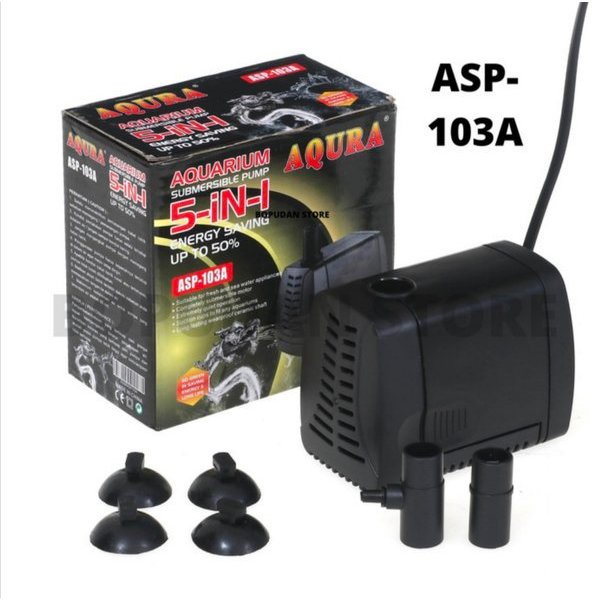 Pompa Air Celup Aquarium Aquascape Akuarium AQURA ASP 103A 13 Watt - AQURA 103