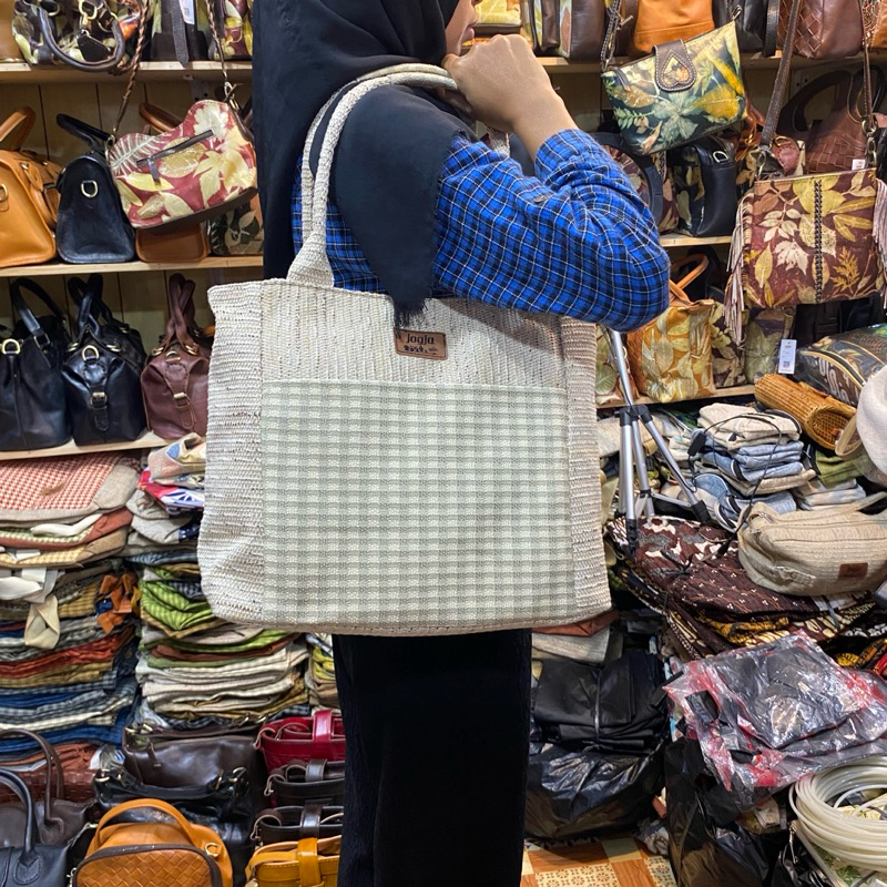 tote bag/ tas laptop tas map tas berkas bahan goni termurah by moje jogja