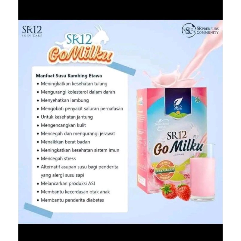 

GOMILKU SUSU KAMBING ETAWA PREMIUM SR12/Bpom/menyehatkan lambung