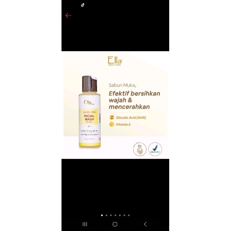[ JASTIP ELLA SOLO ] SABUN CUCI MUKA GLASSKIN ELLA SKINCARE