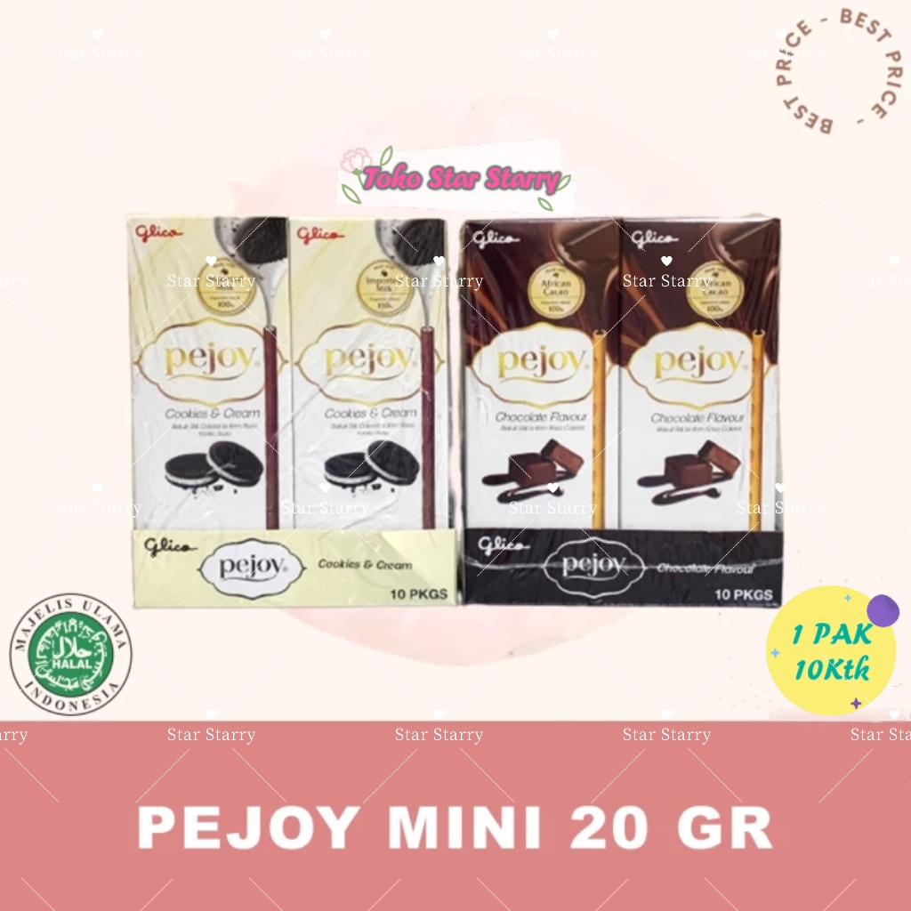 

[Per Pack] Pejoy 10 Box Stick Coklat 20gr / Strawberry / Cookies Cream / Almond / Milky Pejoy Pocky Glico Pocky Snack Viral Hala MUI