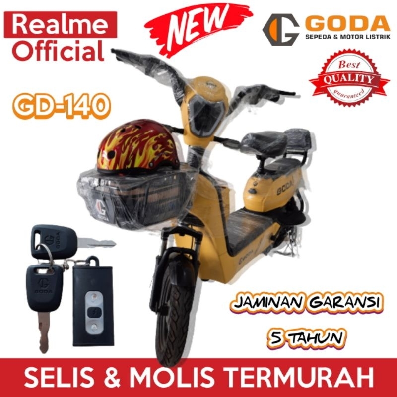Sepeda Listrik Goda GD-140 Golden Monkey Bergaransi resmi GODA