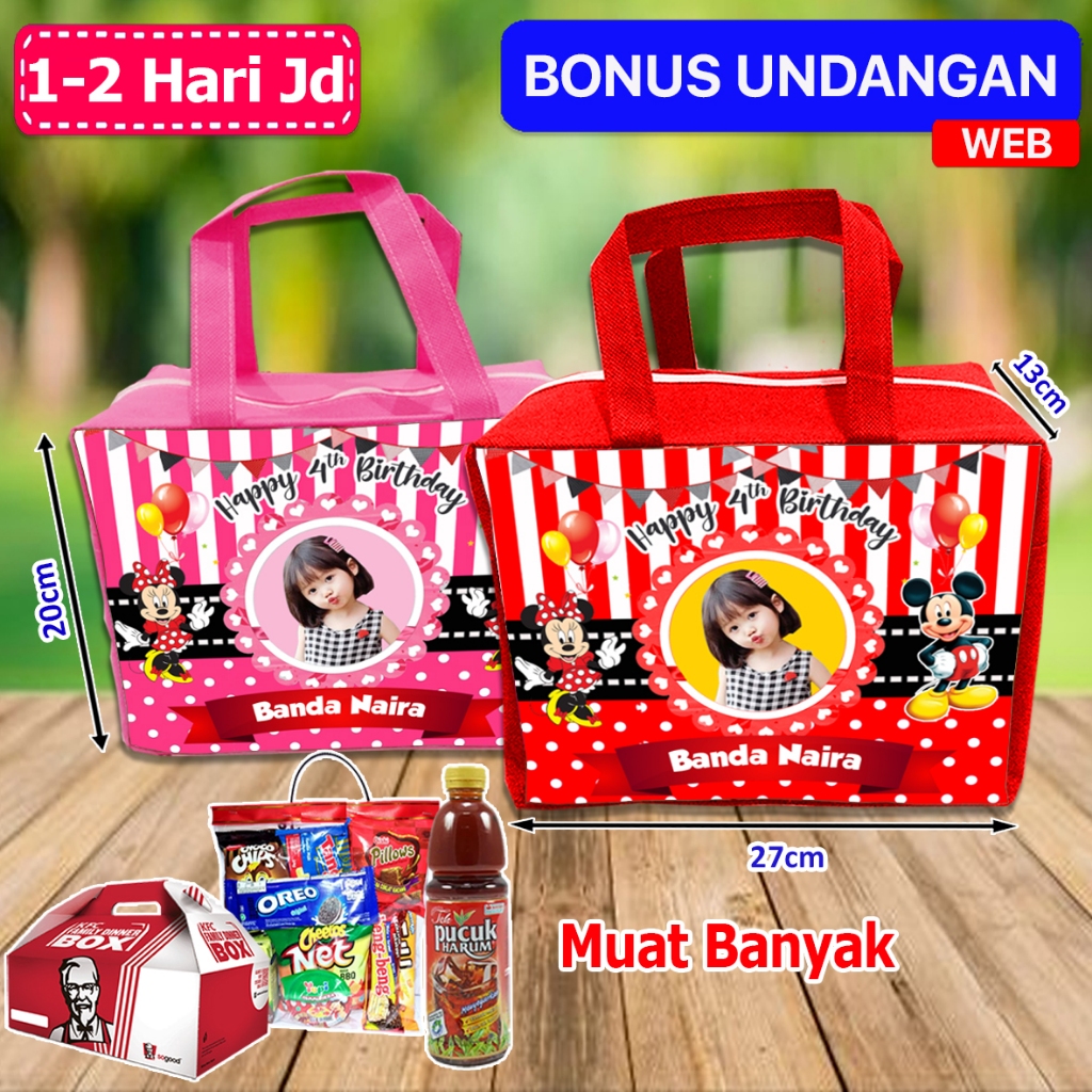 

Goodie Bag Ultah Anak Custom Mickey