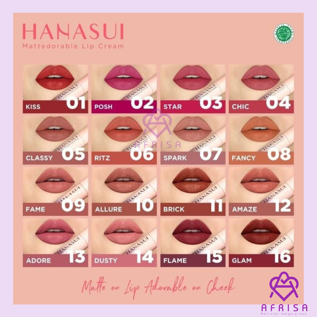 Grosir Hanasui Lipcream/Hanasui Mattedorable Lip Cream