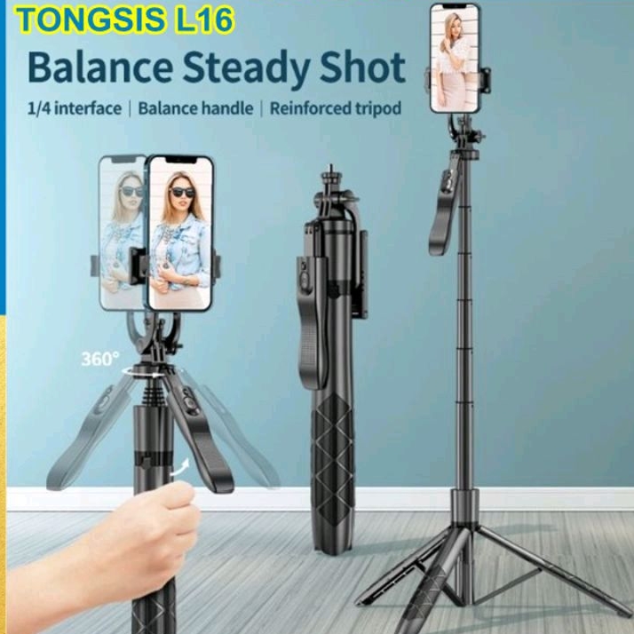 tongsis tripod tnw L16 selfie stick bluetooth remote