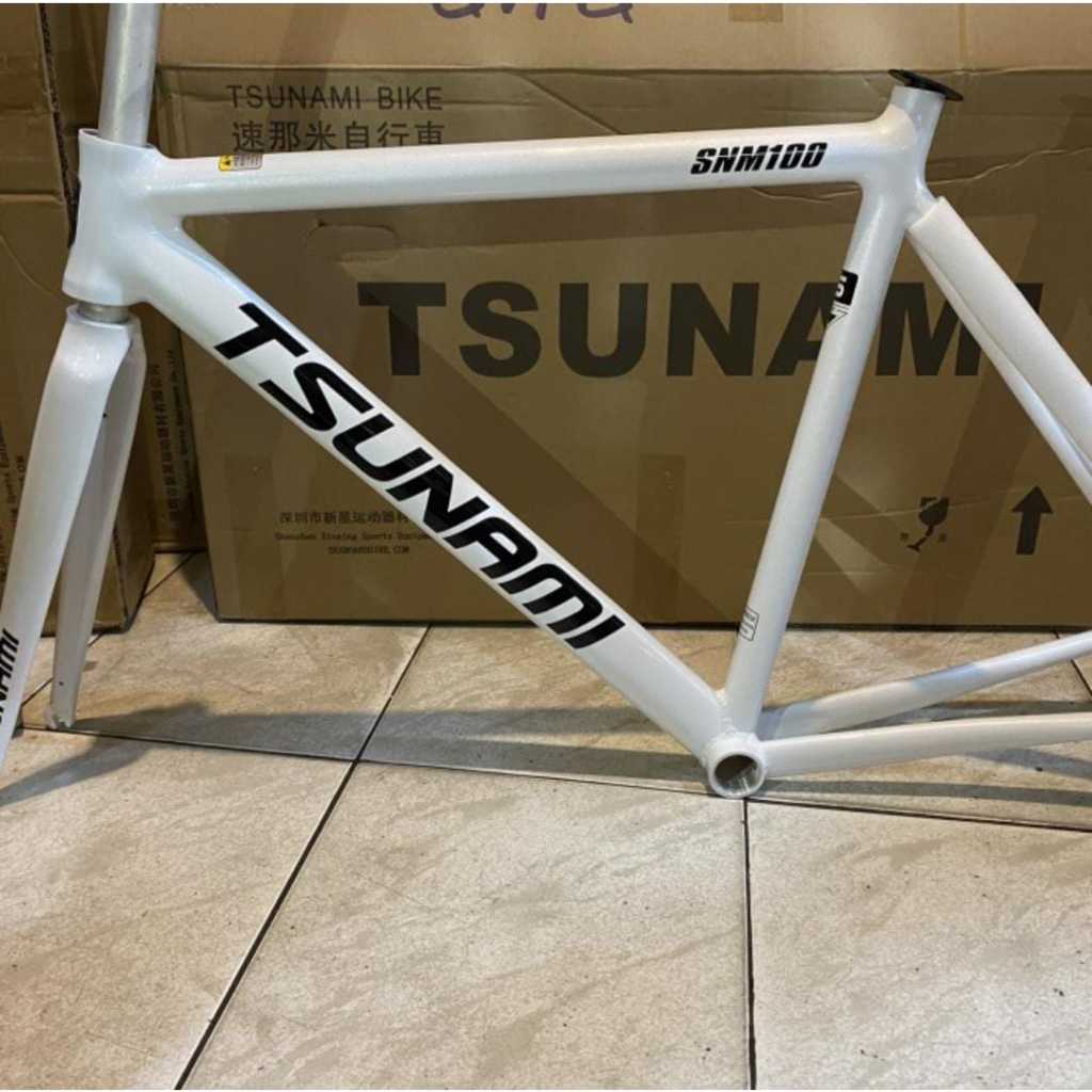 Frame sepeda fixie tsunami snm 100 putih  size S M L