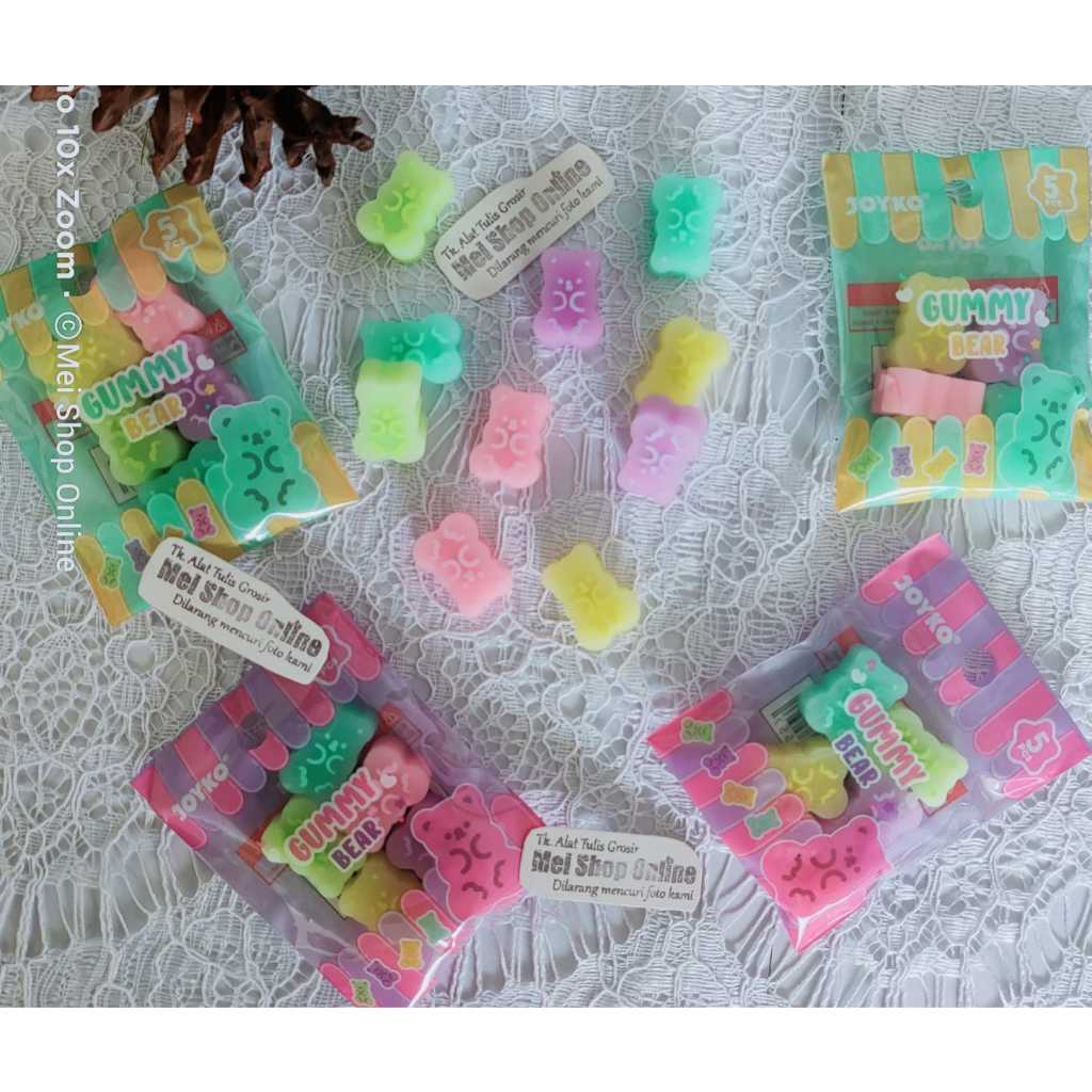 

Penghapus Joyco Gummy Bear 1 Pack 5 Pcs