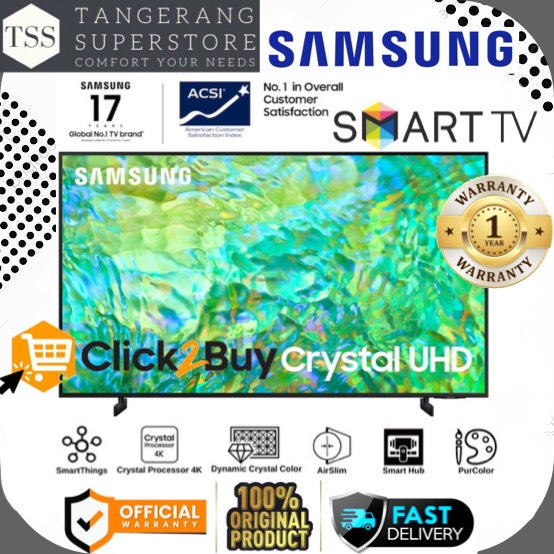 SAMSUNG UA43CU8000 CRYSTAL 4K UHD SMART TV 43 INCH UA43CU8000KXXD LED TV SAMSUNG UHD SMART TV