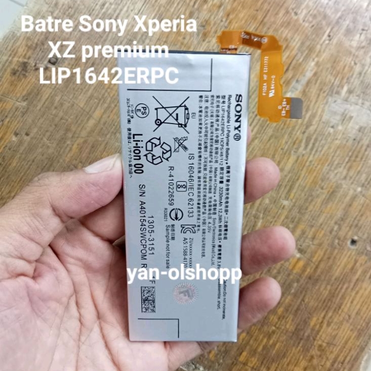 Batre Baterai Sony Xperia LIP1642ERPC Battery Sony Xperia XZ premium Ori