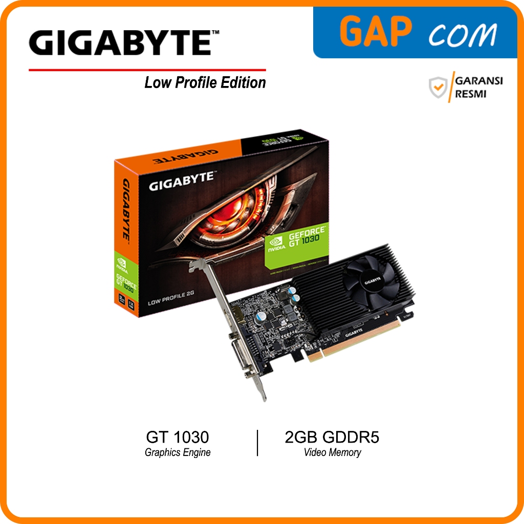 VGA Gigabyte GeForce GT 1030 2GB GDDR5 OC Low Profile - VGA GT1030