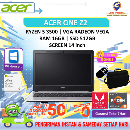 LAPTOP ACER One Z2 Ryzen 5 5300 Ram 16Gb SSD 512Gb WinPRO OHS21 14 inch