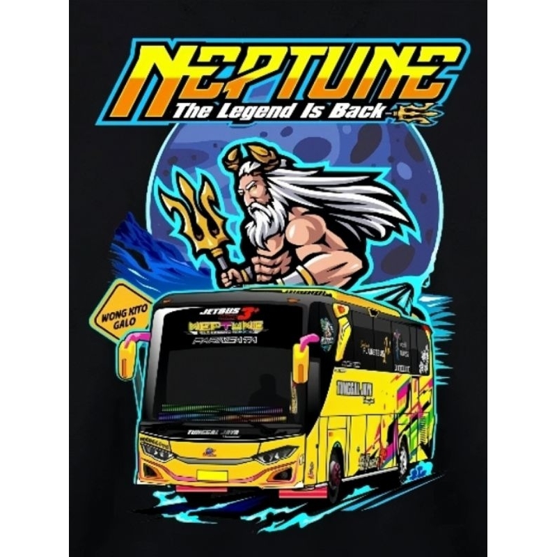 5 pcs Sticker Bus Stiker Bis Tunggal Jaya Neptune