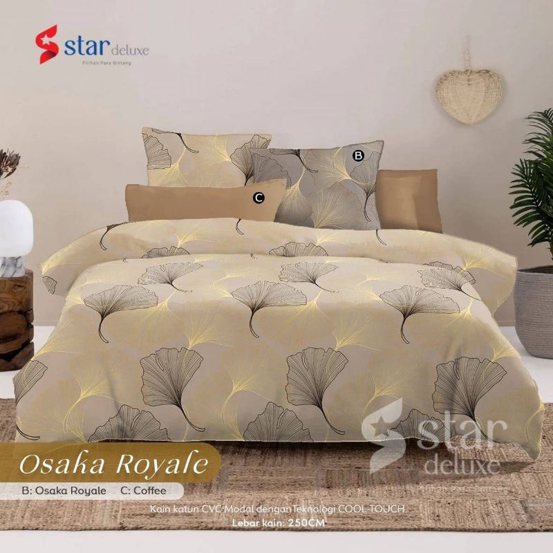sprei katun motif Osaka royale cream