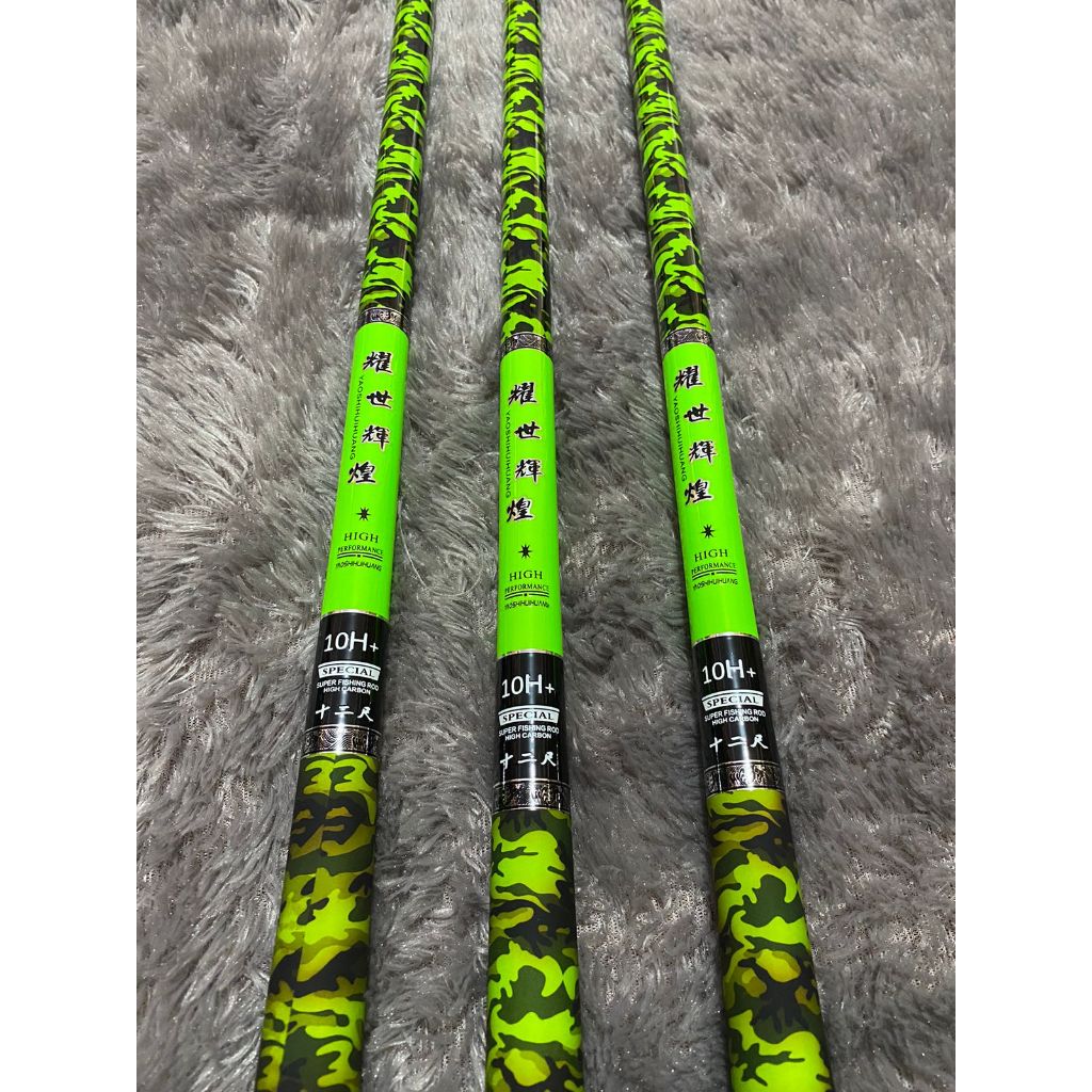 TEGEK JUXING YAOSHI 10H 360cm GREEN SHARK Ringan Kuat Berkualitas