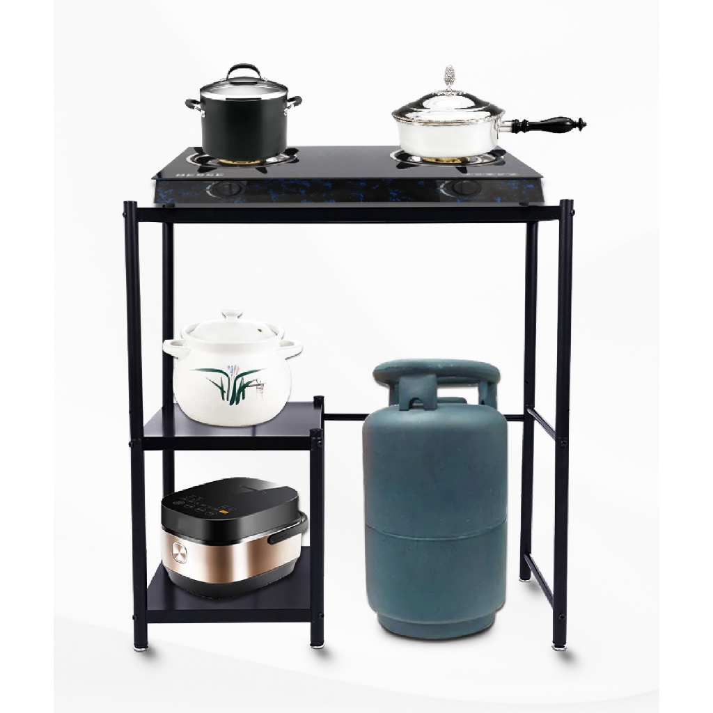 Meja Kompor Meja Dapur Serbaguna Multifungsi Rak Kompor Rak Dapur Baja