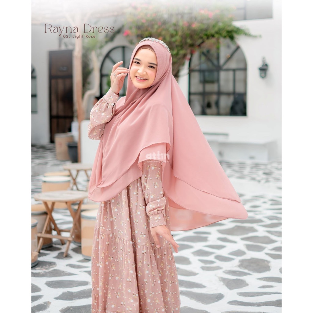 Khimar Naira Rayna Syahna Shayna by Attin Hijab - Jilbab Only Bahan Ceruty Premium Murah - Jumbo Siz