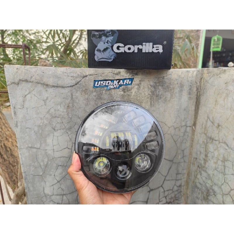 LAMPU DEPAN UTAMA DAYNAKER UKURAN 7 INCH 7 " PNP BATOK TIGER BARONG TIGER LAMA TIGER LAWAS MEGAPRO H