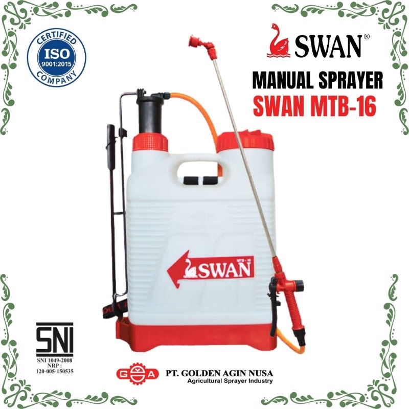Sprayer Manual SWAN 16 Liter /  Tangki Semprot pertanian/ Semprotan hama / Sprayer Swan / Tangki sem