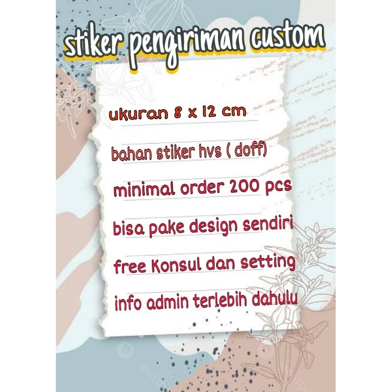 

LABEL PENGIRIMAN OLSHOP/STIKER CUSTOM