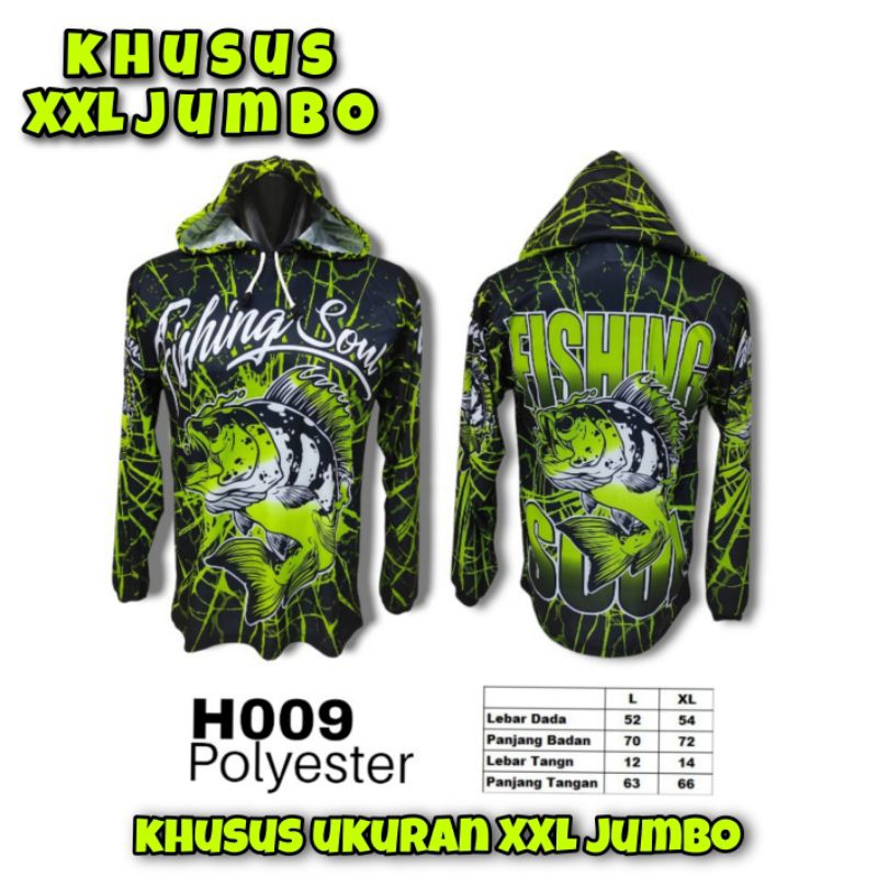 Baju Jersey Mancing XXL JUMBO Kaos Jersey Mancing Ukuran JUMBO