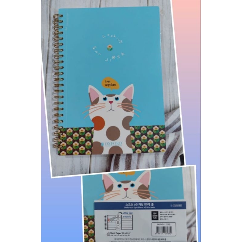 

OXFORD NOTEBOOK SPIRAL DR02A5-6 / 80 LEMBAR/UK 20X14.9CM A5