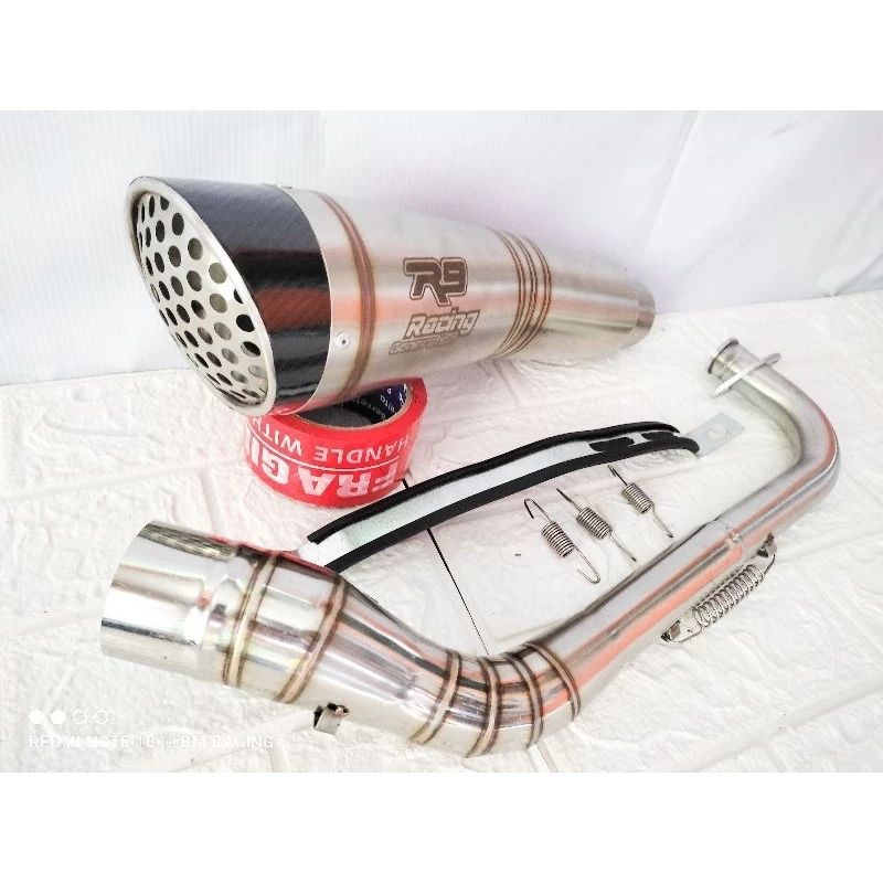 R9 Stainlless Knalpot Racing Untuk Aerox Nmax Pcx Beat Vario Mio dll