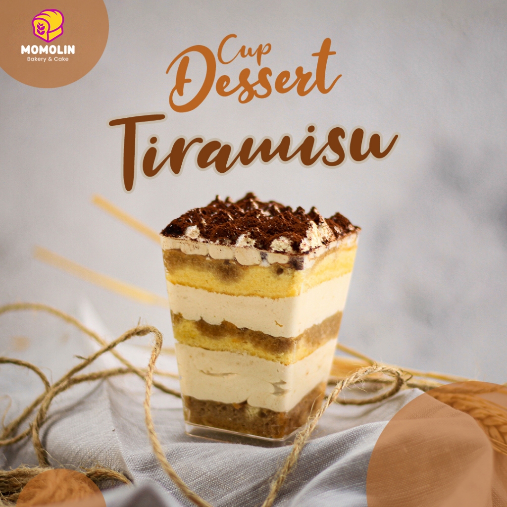 

Momolin Bakery Cup Dessert Tiramisu - Dessert Box Mini Tiramissu - Kue Cup Kekinian Tiramisu