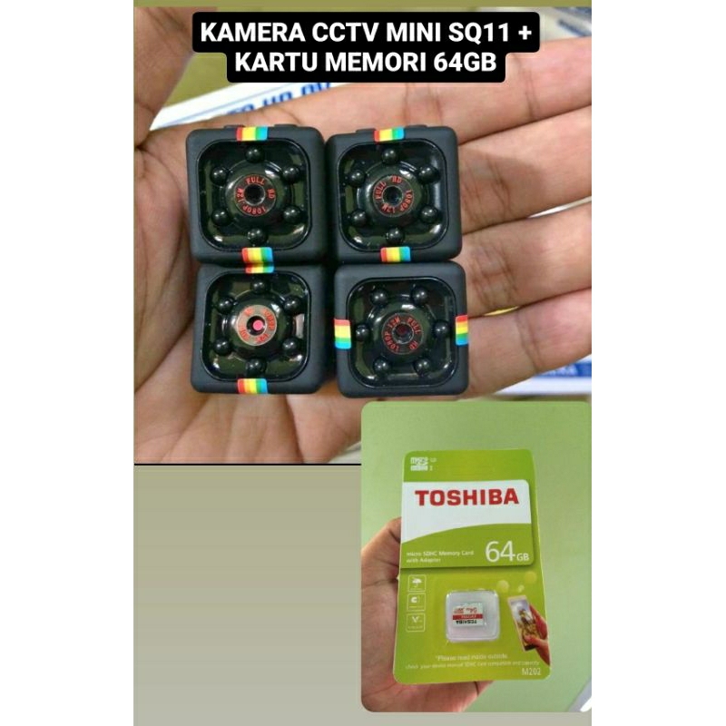 CCTV Mini / Kamera SQ11 + Kartu Memori 64GB (PROMO)