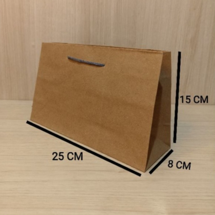 

Paper bag polos coklat WM size 25 x 8 x 15 (P x L x T)