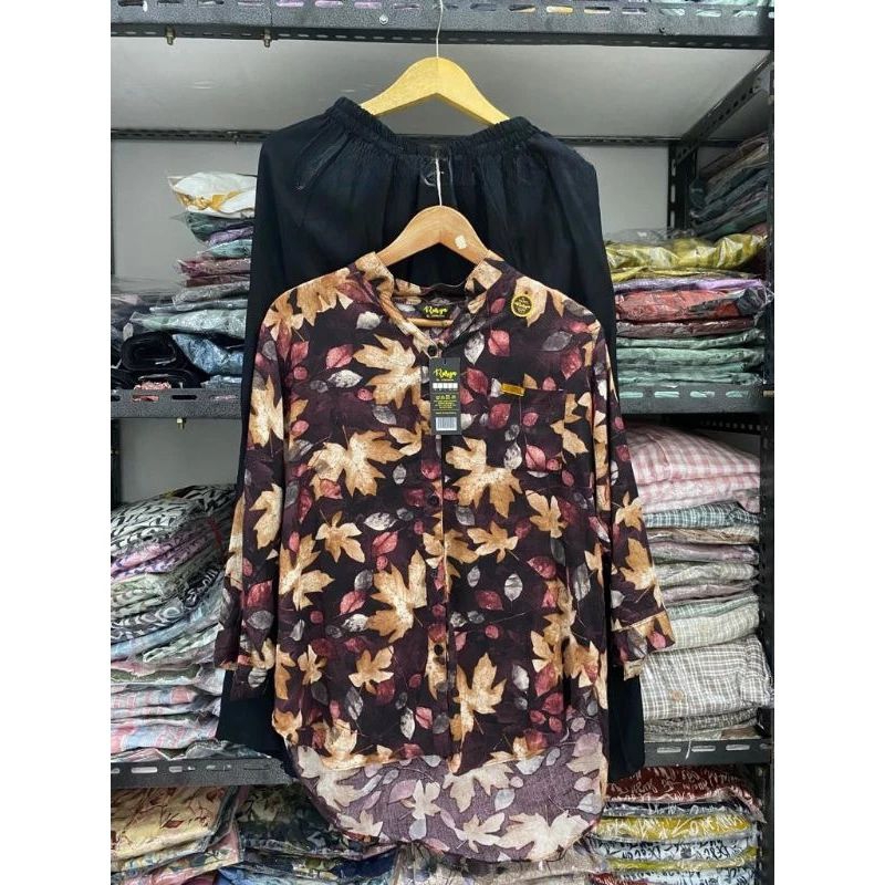 SETELAN BAJU CELANA WANITA JUMBO MOTIF BUNGA TERBARU