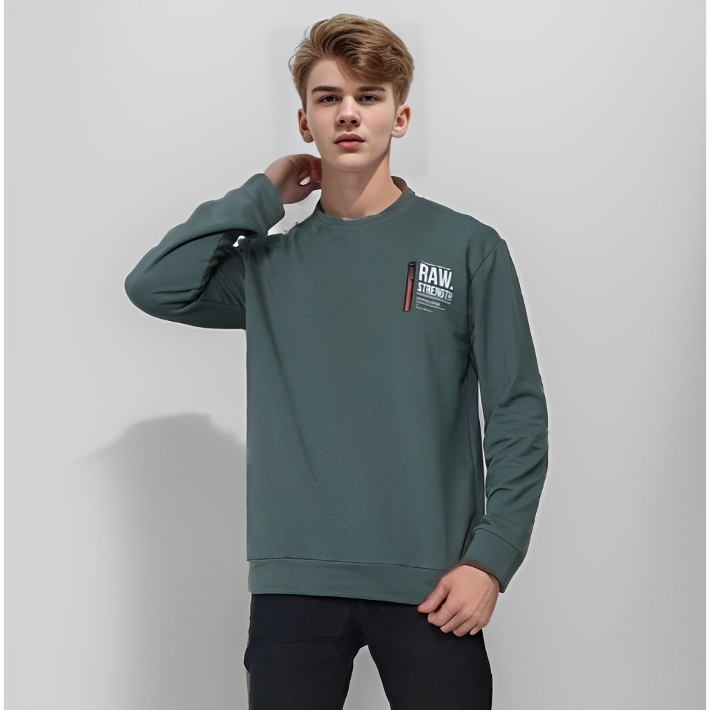 ROMP Kaos Pria Spandex Lengan Panjang - Zipper